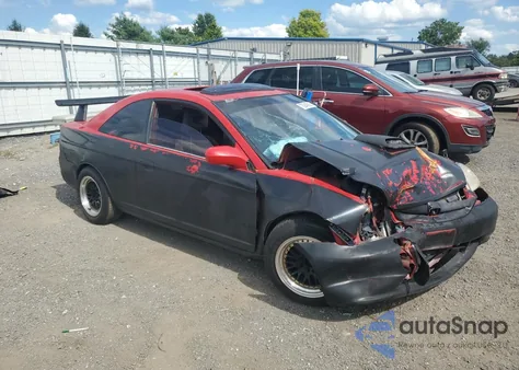 2002 Honda Civic Ex z USA, uszkodzony, nr VIN 1HGEM22972L058501